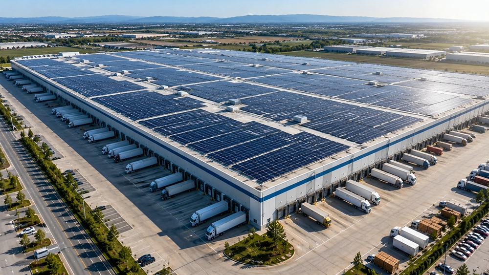 Installing solar panels on warehouses and logistics facilities turning spacious roofs into business profit