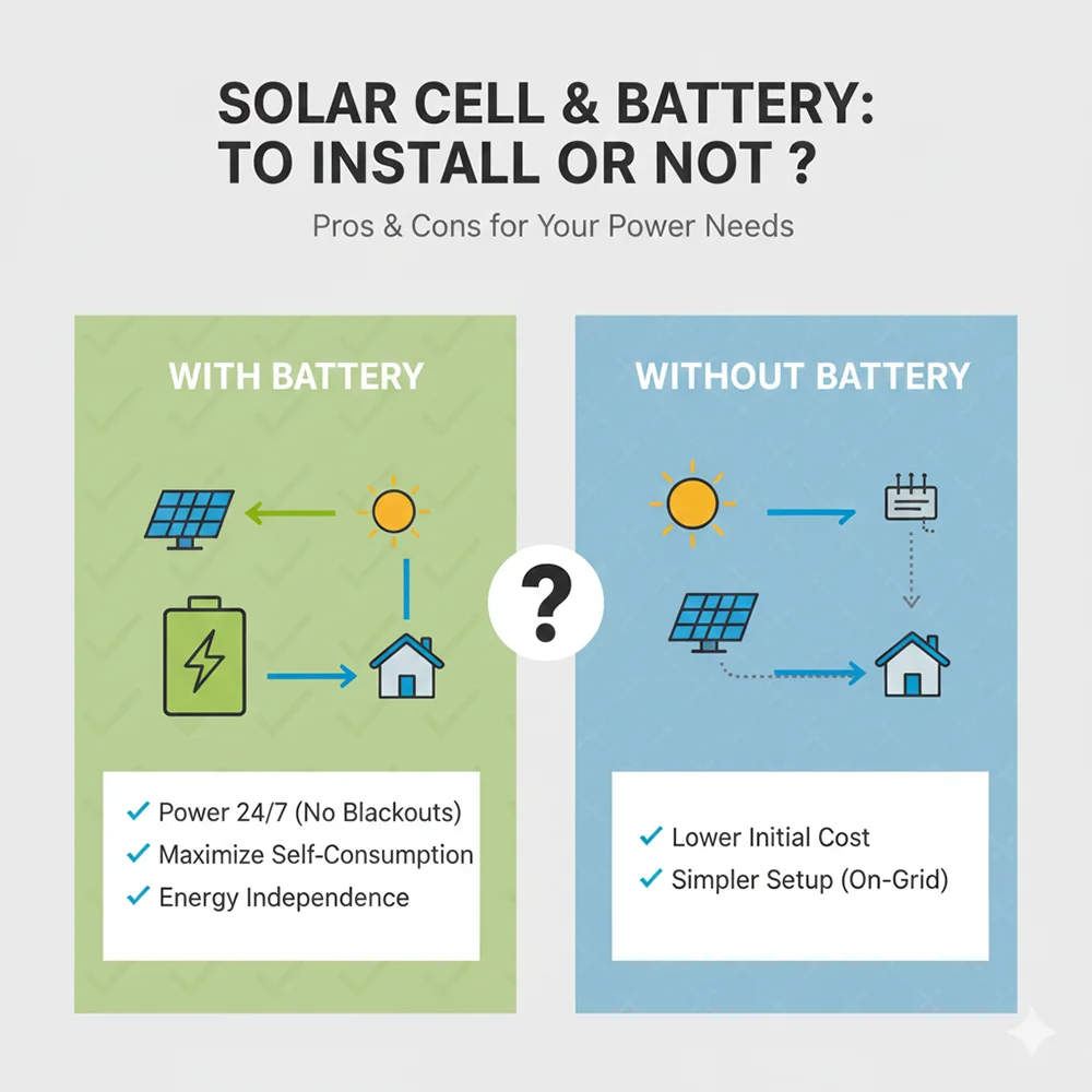 Solar cells and batteries should they be installed together