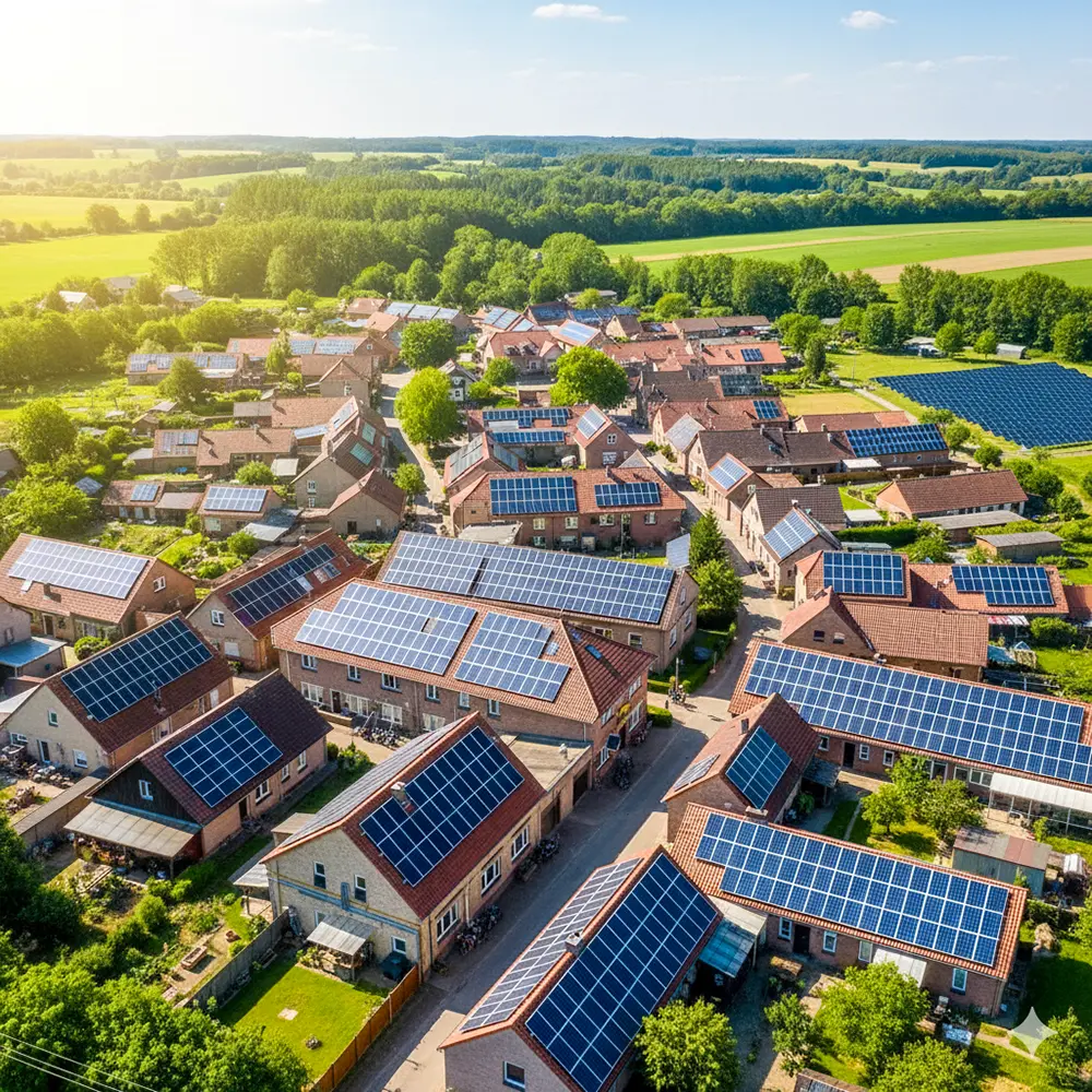 Solar energy community join us in creating a sustainable self reliant green village powered by clean energy 1
