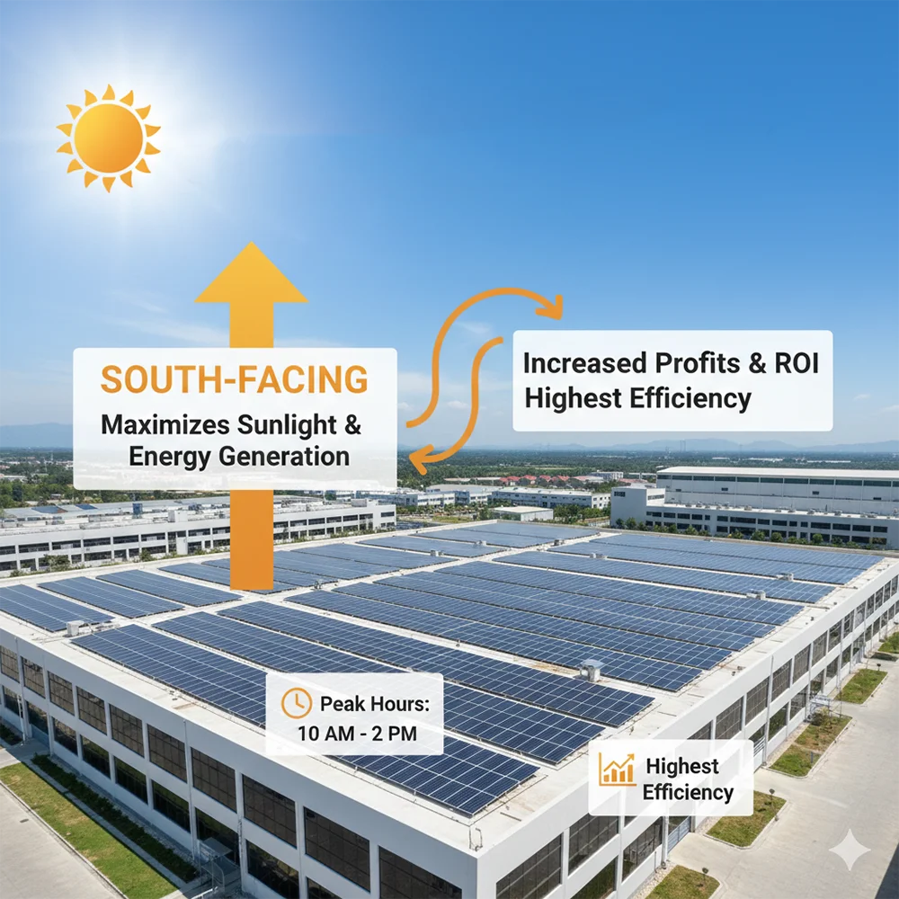 Which direction is the best to face when installing solar panels